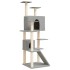 Rascador para gatos con postes de sisal gris claro 153
