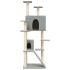 Rascador para gatos con postes de sisal gris claro 153