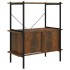 Estantería con armario 3 niveles madera y acero 80x40x92