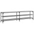 Mueble TV metal y madera contrachapada gris Sonoma 180x30x50