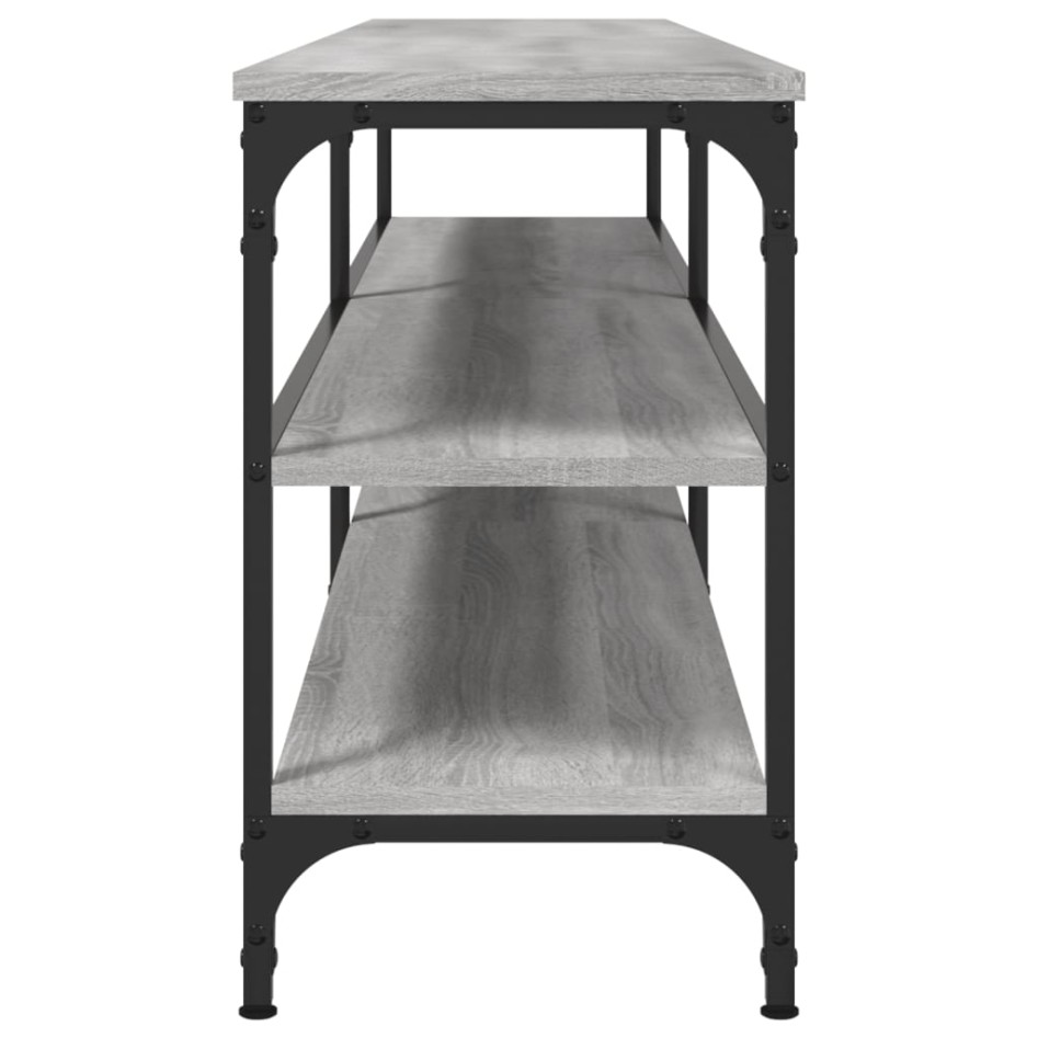 Mueble TV metal y madera contrachapada gris Sonoma 180x30x50