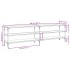 Mueble TV metal y madera contrachapada gris Sonoma 180x30x50