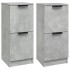 Aparadores 2 uds madera contrachapada gris hormigón 30x30x70