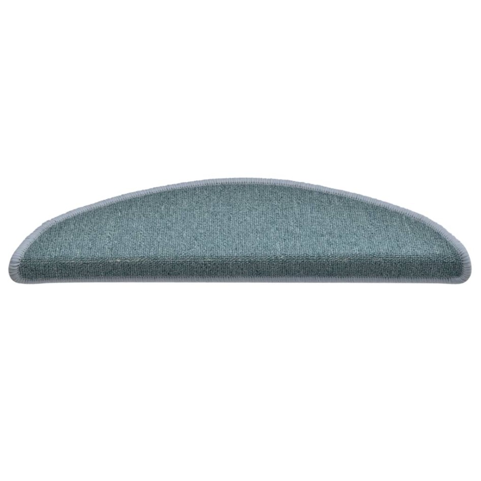 Alfombras de peldaños de escalera 15 uds azul 56x17x3