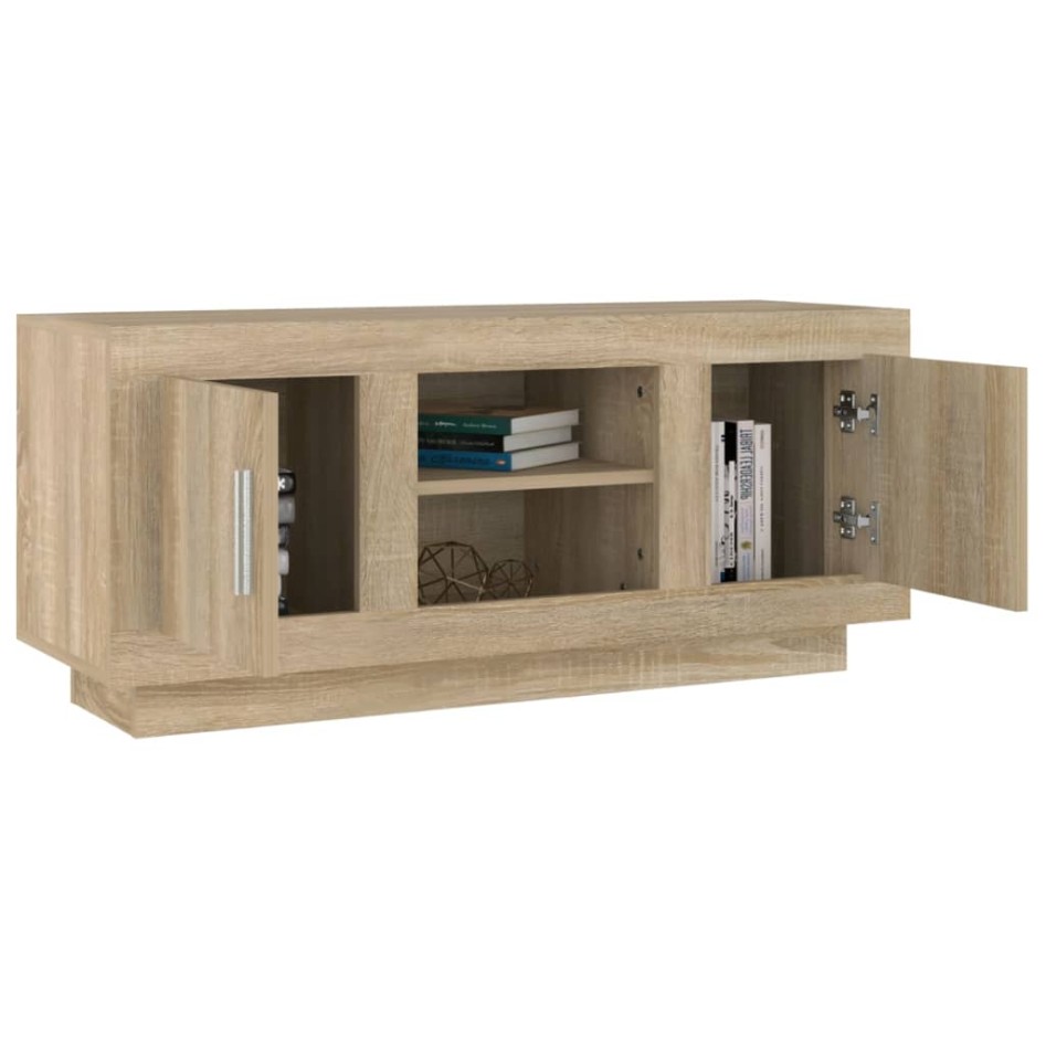 Mueble de TV madera contrachapada roble Sonoma 102x35x45
