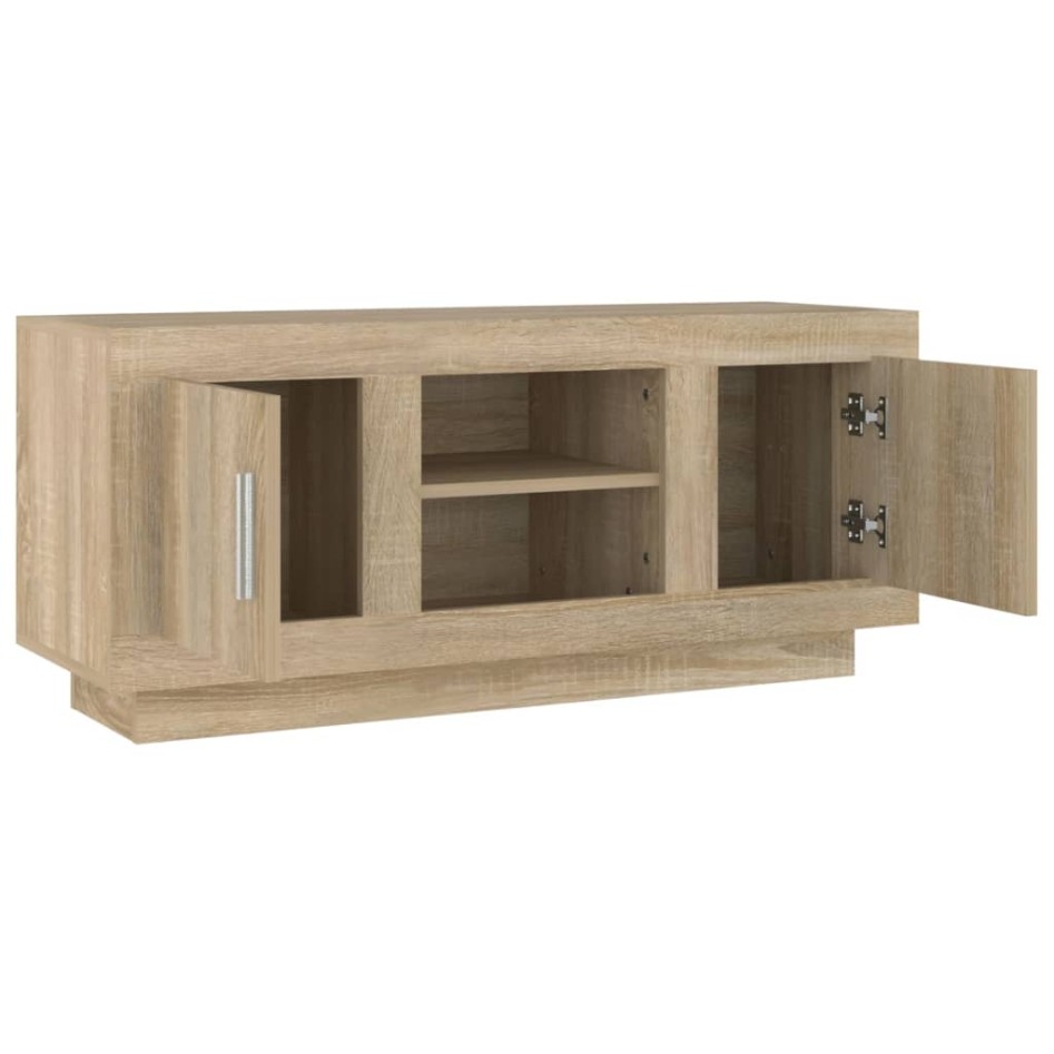 Mueble de TV madera contrachapada roble Sonoma 102x35x45