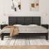 Cabecero de cama de pared madera maciza pino negro 166x3x63
