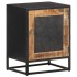 Mesita de noche de madera de mango rugosa 40x30x50