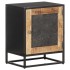 Mesita de noche de madera de mango rugosa 40x30x50