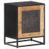 Mesita de noche de madera de mango rugosa 40x30x50