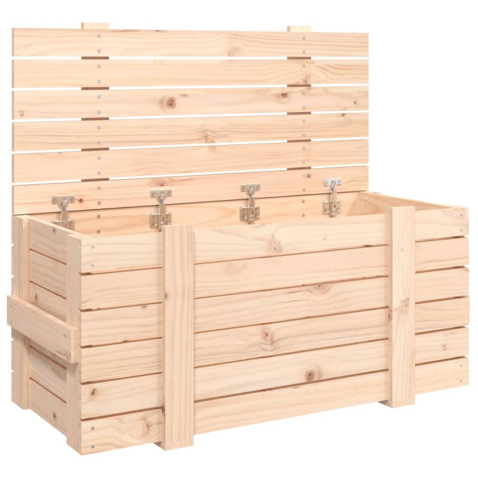 Caja de almacenaje madera maciza de pino 91x40,5x42