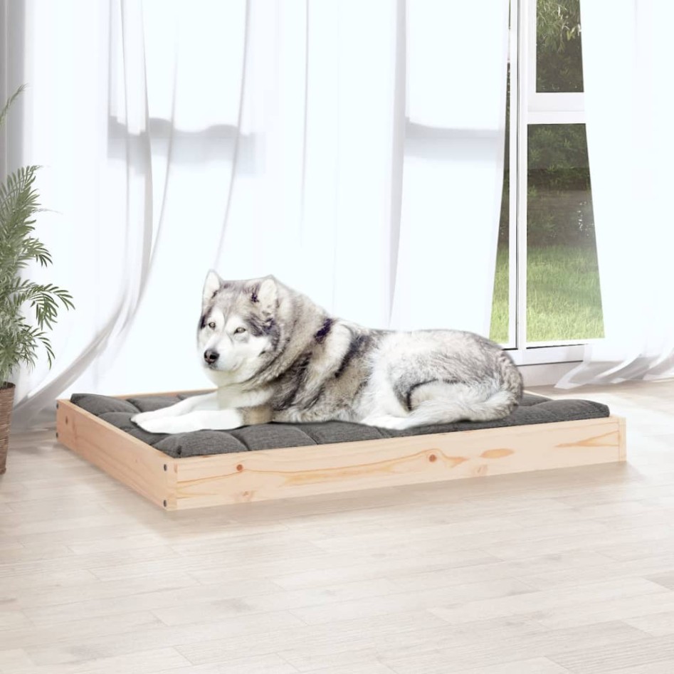 Cama para perros madera maciza de pino 101,5x74x9