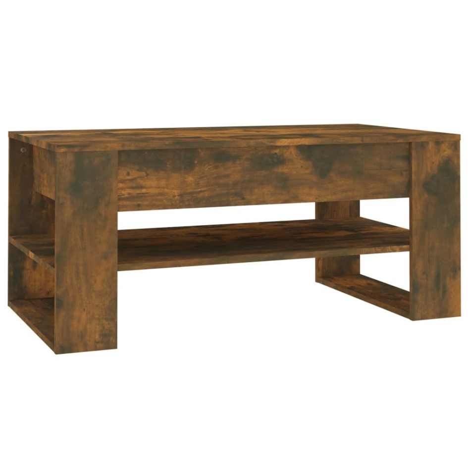 Mesa de centro madera de ingeniería roble ahumado 102x55x45