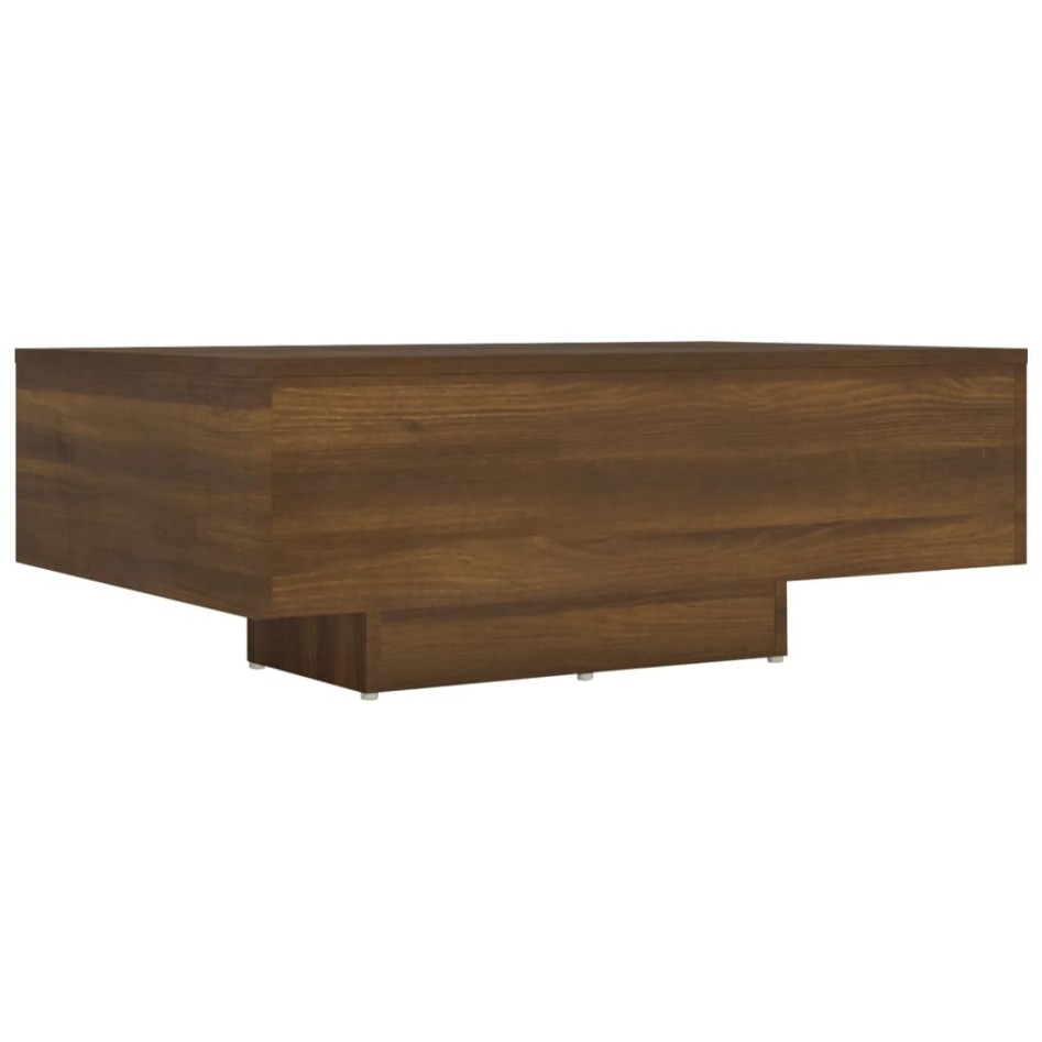 Mesa de centro madera de ingeniería roble marrón 85x55x31
