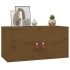 Armario de pared madera maciza de pino marrón miel 60x30x30