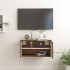 Armario de pared madera maciza de pino marrón miel 60x30x30