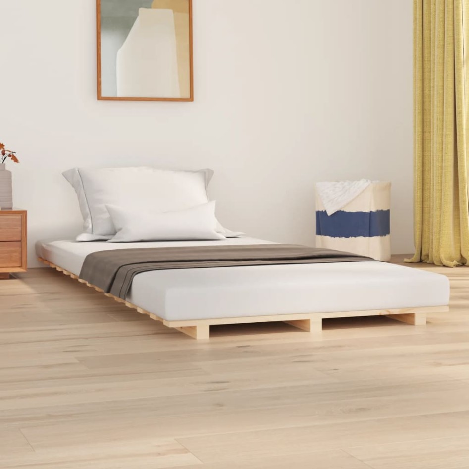 Estructura de cama madera maciza de pino 100x200