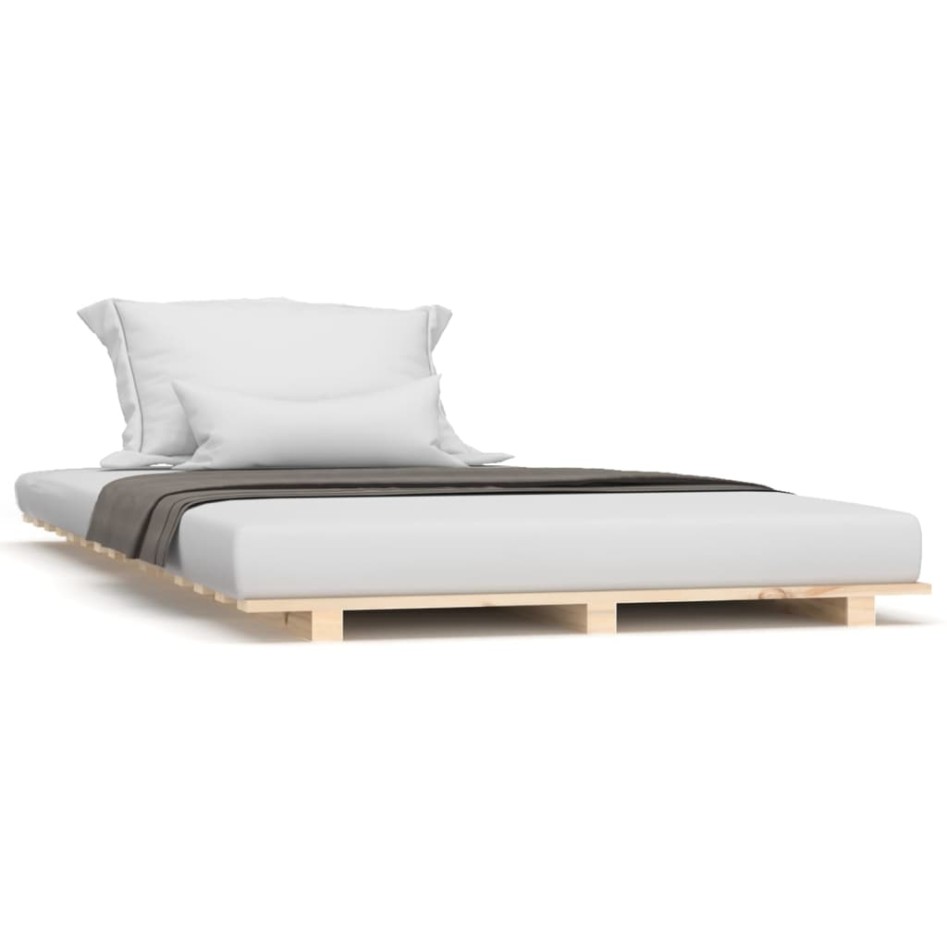 Estructura de cama madera maciza de pino 100x200