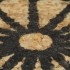 Alfombra de yute tejida a mano con estampado negro 150
