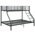 Estructura de litera de metal negro 140x200 cm/90x200