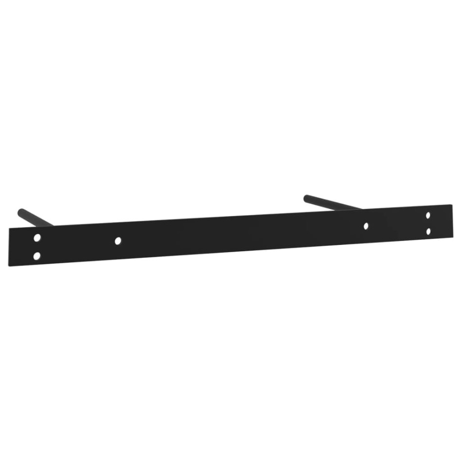Estante flotante de pared con cajón negro 80x25x8