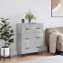 Aparador de madera de ingeniería gris hormigón 69,5x34x90