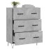 Aparador de madera de ingeniería gris hormigón 69,5x34x90