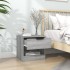Mesitas de noche 2 uds madera contrachapada gris