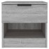 Mesitas de noche 2 uds madera contrachapada gris