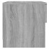 Mesitas de noche 2 uds madera contrachapada gris
