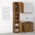 Armario de baño madera ingeniería roble ahumado 32x34x188,5