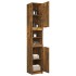 Armario de baño madera ingeniería roble ahumado 32x34x188,5