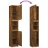 Armario de baño madera ingeniería roble ahumado 32x34x188,5