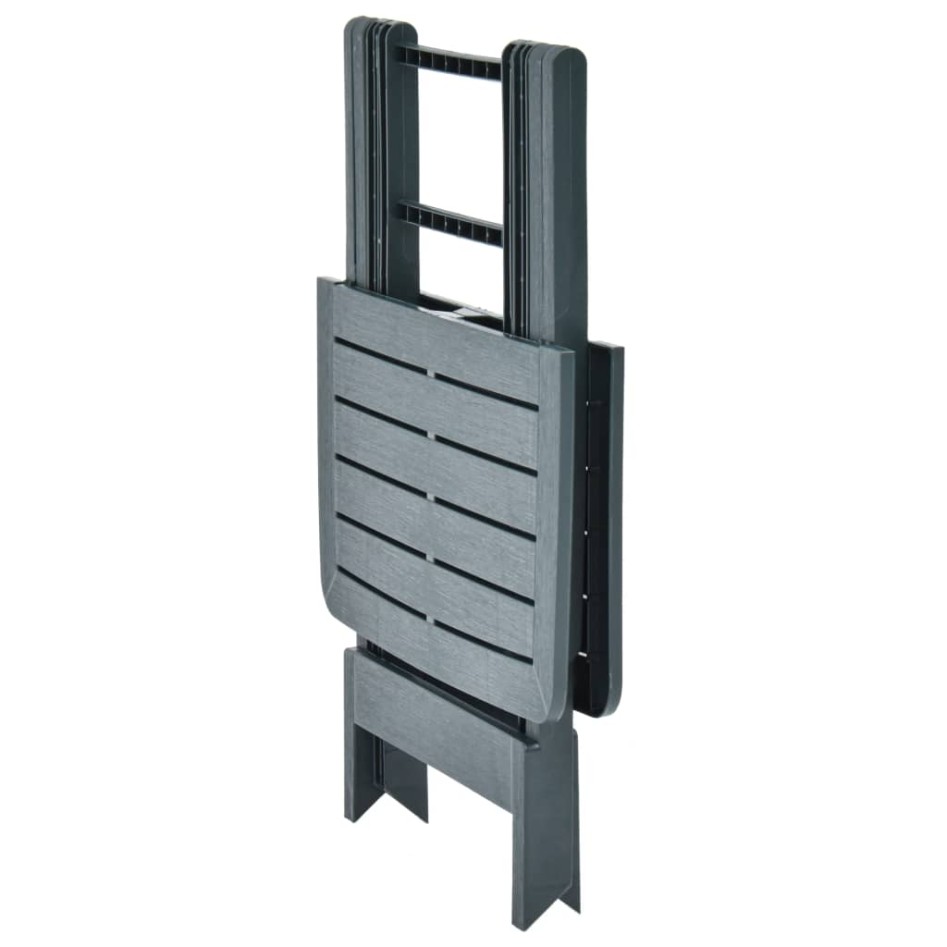 Mesa de jardín plegable de plástico verde 79x72x70