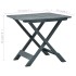 Mesa de jardín plegable de plástico verde 79x72x70