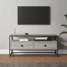Mueble de TV madera contrachapada gris Sonoma 100x35x45