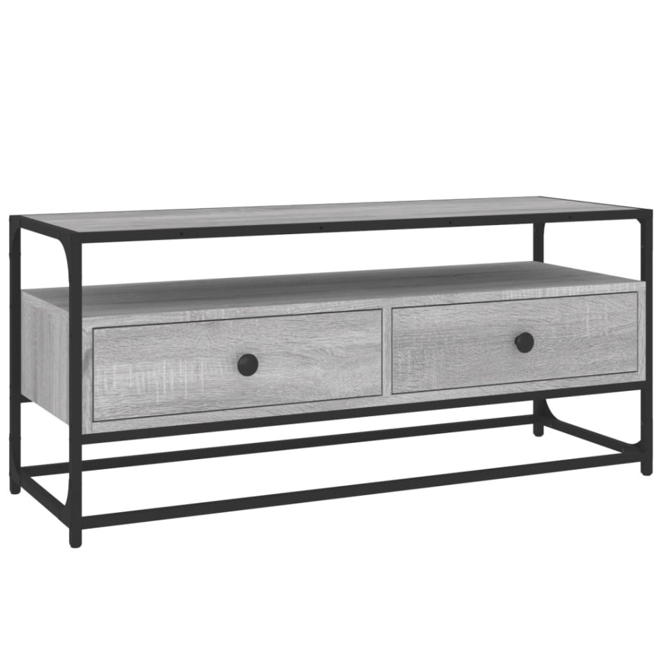 Mueble de TV madera contrachapada gris Sonoma 100x35x45