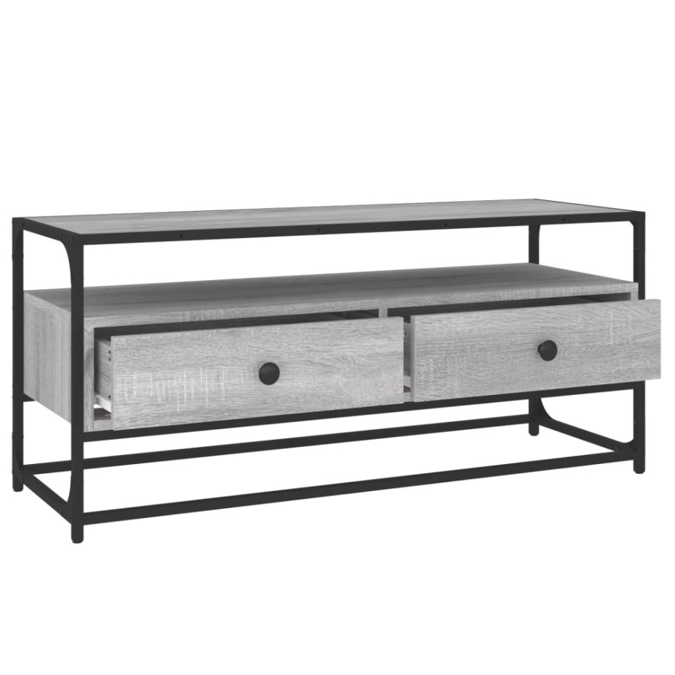 Mueble de TV madera contrachapada gris Sonoma 100x35x45