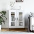 Aparador de madera contrachapada blanco brillante 69,5x34x90