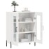 Aparador de madera contrachapada blanco brillante 69,5x34x90