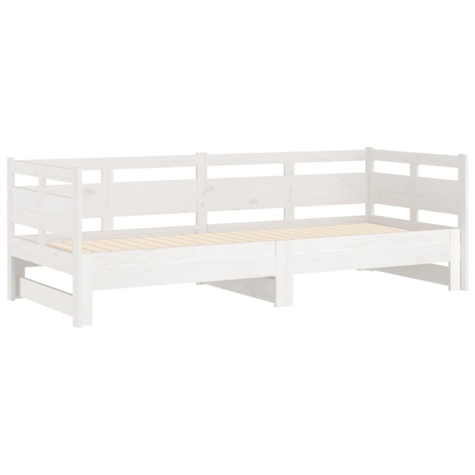Sofá cama extraíble madera maciza de pino blanco 2x(80x200)