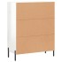 Aparador de madera contrachapada blanco brillante 69,5x34x90