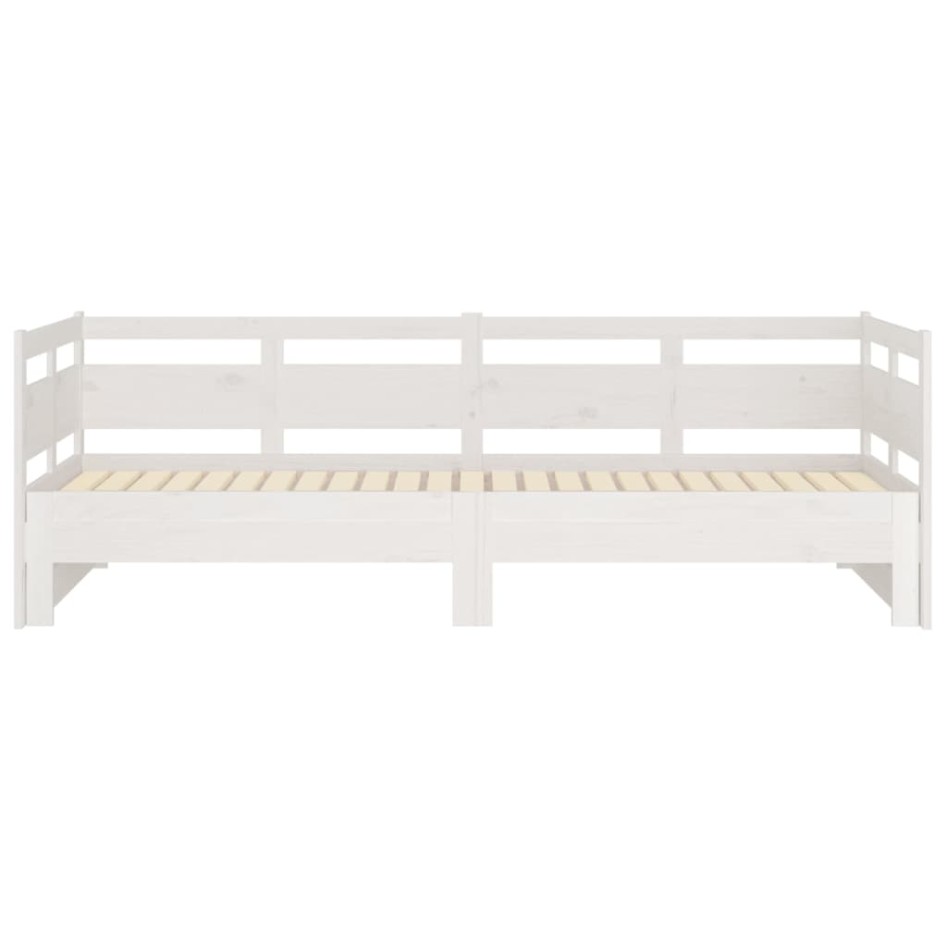 Sofá cama extraíble madera maciza de pino blanco 2x(80x200)
