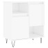 Aparador de madera contrachapada blanco brillante 60x35x70