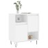 Aparador de madera contrachapada blanco brillante 60x35x70