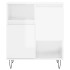 Aparador de madera contrachapada blanco brillante 60x35x70