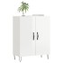 Aparador de madera contrachapada blanco brillante 69,5x34x90