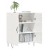 Aparador de madera contrachapada blanco brillante 69,5x34x90