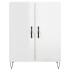 Aparador de madera contrachapada blanco brillante 69,5x34x90