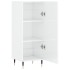 Aparador de madera contrachapada blanco brillante 34,5x34x90